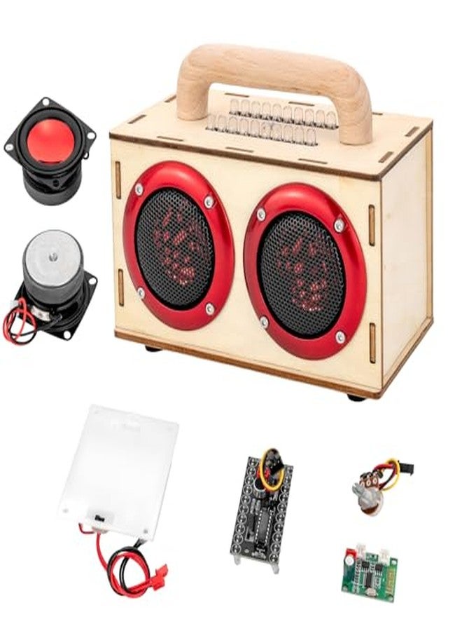 Swhmc Build Your Own Bluetooth Speaker Kit - DIY STEM Gift for Teens 12-16, Wooden Speaker with LED Lights, Educational Electronics Kit for Boys Girls Age 8+ - Image 1